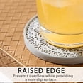 thumbnail image 4 of Absorbent Stone Set of 4 – Edged, Grooved, Quick-Drying Natural Diatomaceous Earth - Decor Drink Coaster for Tabletop Protection - Thirsty Stone Round 4 Inches in 4 Colors – Gift, 4 of 4