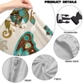 thumbnail image 7 of SCRAWLGOD Butterfly Floral Print Cyan Beige 4 PCS Gaming Chair Covers Slipcovers Non-Slip Gamer Chair Cover Stretchable Rotating Armchair Covers with Armrest Covers, 7 of 7