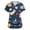Royal Blue, variant on Kixjoy Plus Size Scrubs for Women Short Sleeve V Neck Animal Printed Nurse Scrubs Stretchy Casual Lightweight Top Medical Blouses for Women with Pockets, Blue M