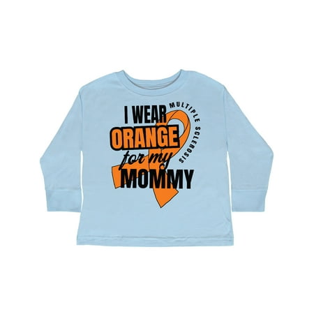 

Inktastic I Wear Orange For My Mommy Multiple Sclerosis Awareness Gift Toddler Boy or Toddler Girl Long Sleeve T-Shirt