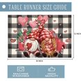 thumbnail image 6 of Valentines Day Gnomes Placemats Set of 6,12x18 Inch Buffalo Plaid Gnomes with Love Hearts Truck Heat-Resistant Place Mats,Anniversary Wedding Table Decors for Farmhouse Kitchen Dining Party, 6 of 6
