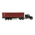 thumbnail image 6 of Kenworth T880 SFFA Tandem Cab Truck Tractor with Skeleton Trailer and TEX Shipping Dry Goods Sea Container, Black and Red - Diecast Masters 71060 - 1/50 scale Diecast Model Toy Car, 6 of 9