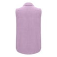 thumbnail image 6 of Tank Tops for Women Lightweight Cotton Linen Button Down Collared Sleeveless Shirt Dressy Casual Work Shirts, 6 of 7