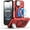 Red, variant on KOMI for iPhone 16e Case with Adjustable Camera Cover Stand & Screen Protector,[Compatible with MagSafe] [Military Grade Protection] Shockproof Phone Case for iPhone 16e 2025 6.1 inch, Red