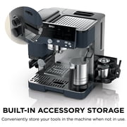 Ninja Luxe Café Premier Espresso Machine & Drip Coffee Maker, Rapid Cold Brew, Integrated Grinder, Assisted Tamper, Hands-Free Frother for Cappuccinos, Lattes, Dairy or Non-Dairy, ES601CY Cyberspace