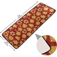 thumbnail image 2 of SKYSONIC 2X6 Feet Gingerbread Star Ball Bell Runner Rug with Rubber Backing, Red Knitting Non Slip Entryway Rug Runner Washable Soft Area Rug Carpet for Hallway Bedroom Kitchen Decor, 2 of 6