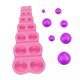 thumbnail image 5 of Molde de Cocina Molde de silicona para tartas, molde de bandeja para hornear DIY con forma de bola de perlas de varios tamaños (rosa) Likrtyny Libre de BPA, 5 of 6