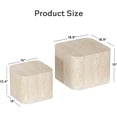thumbnail image 2 of LAZZO Nesting Coffee Table Set of 2, Modern Wooden Coffee Table & End Table, Small Side Tables for Living Room, Bedroom & Apartment, Beige, 2 of 8