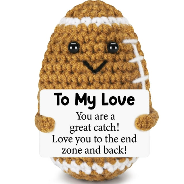 Balón de fútbol hecho a mano a ganchillo «To My Love», regalo de San Valentín