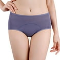 thumbnail image 2 of Pavied Period Underwear Seamless Underwear Breathable Mesh Pre And Post Leak Proof Physiological Pants Mid Rise Sanitary Pants Underwear High Waisted Underwear Panties for Women Blue XL, 2 of 6