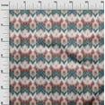 thumbnail image 3 of oneOone Rayon Teal Green Fabric Flame Stitch Dress Material Fabric Print Fabric By The Yard 56 Inch Wide, 3 of 4