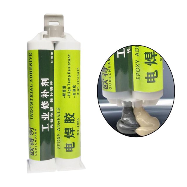 Pegamento de soldadura, alta resistencia al calor 50 ml de hierro Fundición Permanente Fuerte Gran potencia Multiuso Soldadura en frío Acero Macarena Pegamento para soldadura en frío