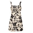 thumbnail image 5 of JULMCOMO Floral Print Rompers for Women Adjustable Straps Casual Overall Shorts Sleeveless Scoop Neck Trendy Summer Overalls with Pockets Khaki XL, 5 of 6