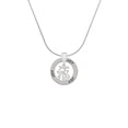 thumbnail image 2 of Delight Jewelry Silvertone Chinese Symbol ''Good Luck'' Joy Ring Charm Necklace, 18", 2 of 4