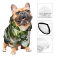 thumbnail image 3 of Goofa Nature Hand Daisies Art Pattern Small Dog Sweater Hoodies Pet Grey Hooded Soft Fleece Sweatshirts with Pocket Fall Winter Puppy Cat Sweaters Warm Clothes-Small, 3 of 8