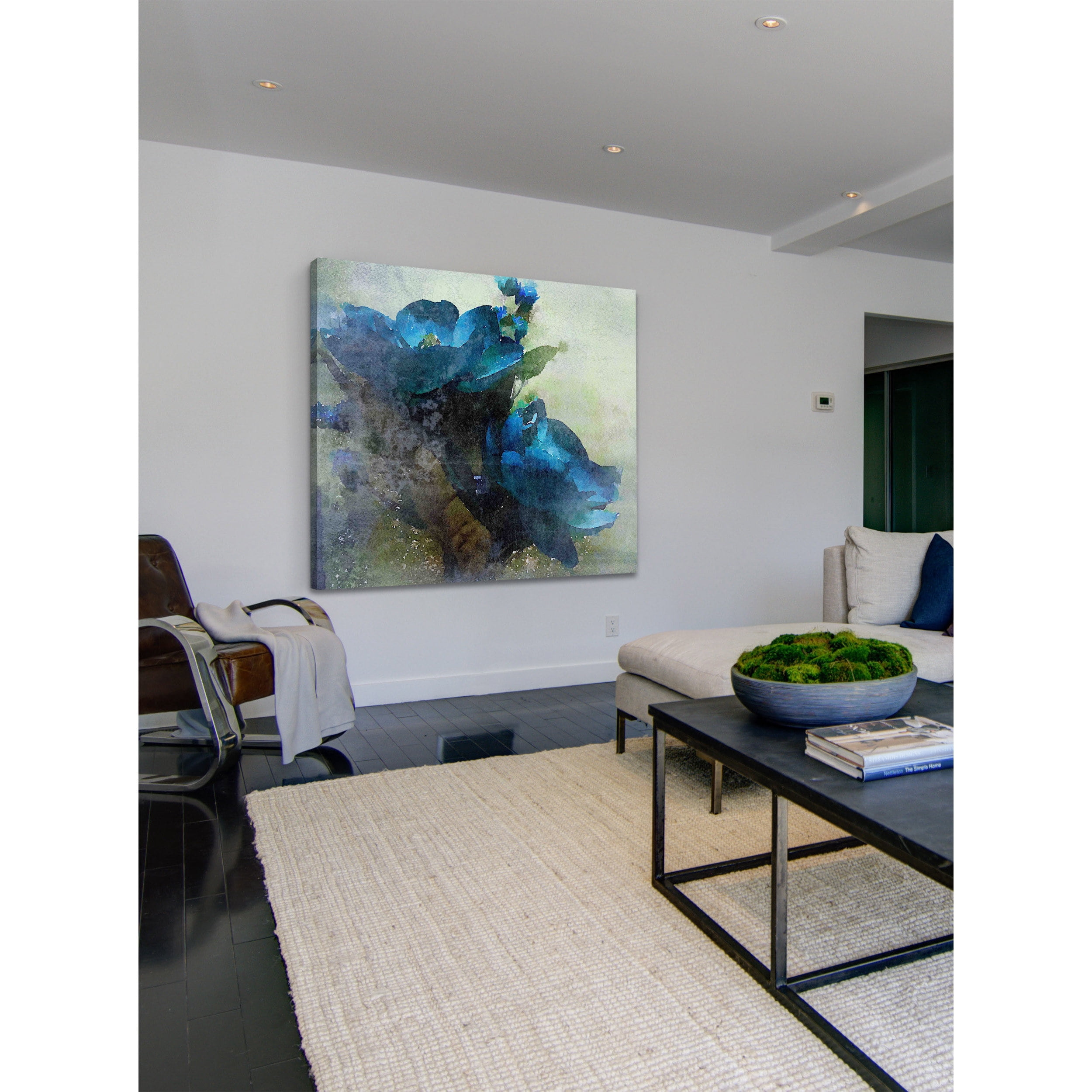 "Spring Blue Flowers" by Irena Orlov Painting Print on Wrapped Canvas