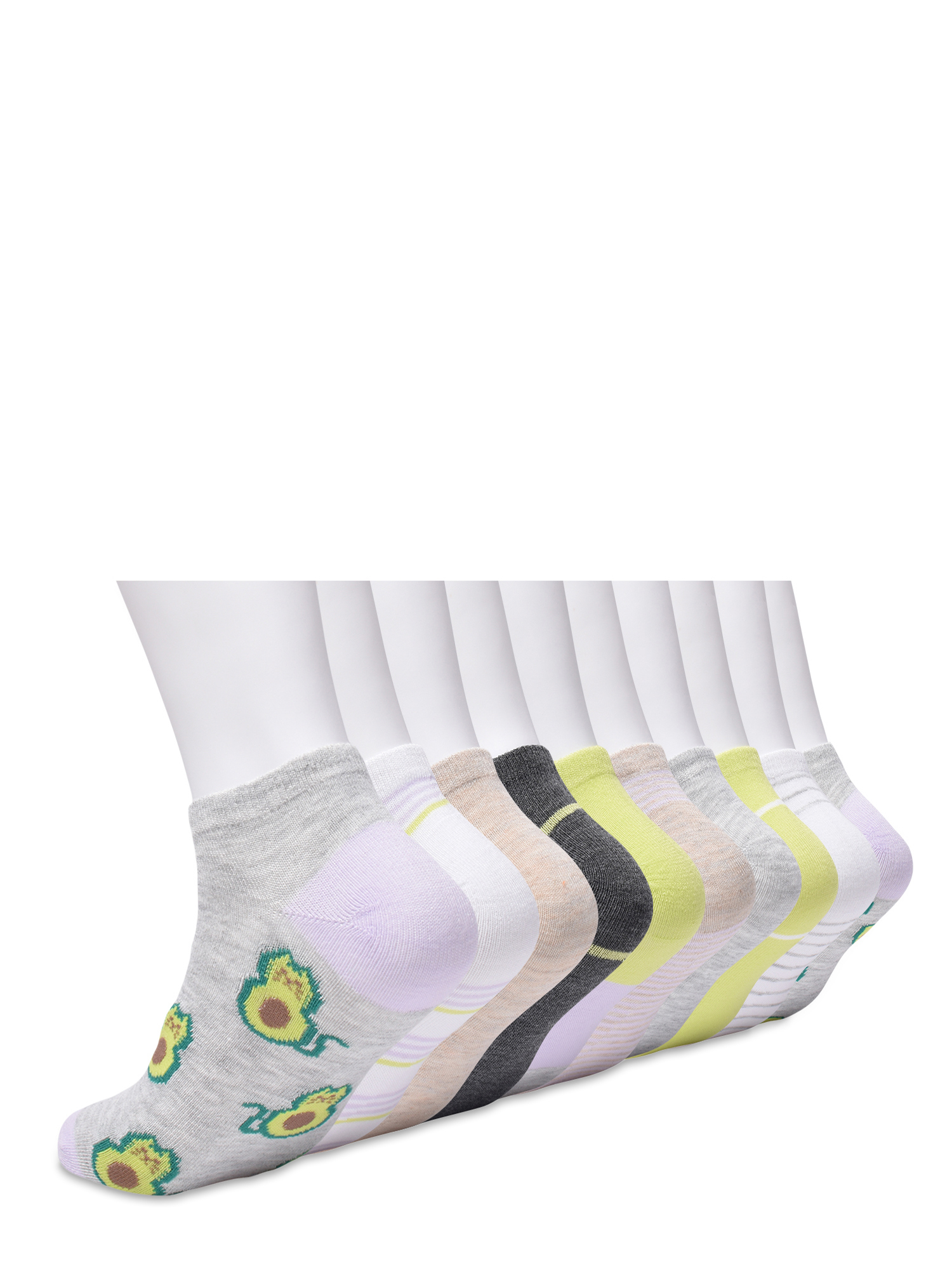 No Boundaries Women's Low-Cut Socks, 10-Pack, Sizes 4-10 - image 2 of 5