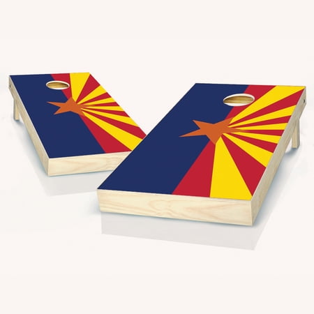 Skip's Garage Arizona State Flag Solid Wood Cornhole Board Set