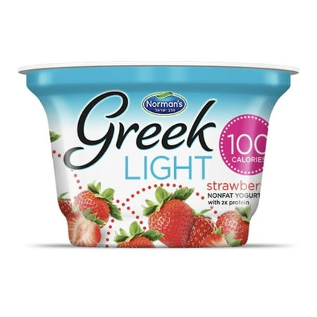 Normans Yogurt Greek Light Strawberry, 5.3 oz