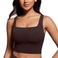 thumbnail image 1 of Sujetador deportivo CRZ YOGA Butterluxe para mujer, cuello cuadrado, largo, 1 of 3