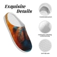 thumbnail image 5 of Lsque Surreal Body Art Pattern Womens Comfort Cotton on Scuff With Memory Foam and Anti-skid Sole Slipper-42/43, 5 of 7
