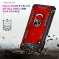 thumbnail image 3 of Allytech Rugged Case for Samsung Galaxy Z Flip4, Military Grade Protection Shockproof Cover with Metal Rotatable Ring Stand, Magnetic Car Mount Holder Case for Samsung Galaxy Z Flip4 - Red, 3 of 7