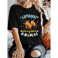 thumbnail image 1 of T-shirt pour Femmes, Imprimé "CapybarasAreMySpiritAnimal" Mignon, Mode Minimaliste Rétro, Col Rond, Décontracté et Confortable, T-shirt à Manches Courtes Sportif pour la Fête des Pères, Fête des Mères, Nouvel An, Fêtes de Printemps, 1 of 6