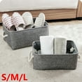 thumbnail image 1 of Willstar S Storage Bin Basket Box Linen Fabric Organizer Drawer Container Household for Toy Clothes Sundries Storage, 1 of 10