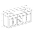 thumbnail image 3 of Holaki 80" Bathroom Vanity with Double Sink, Freestanding Modern Bathroom Vanity with Soft-Close Cabinet and 3 Drawers, Solid Wood Bathroom Storage Cabinet with Quartz Countertop, Green, 3 of 10