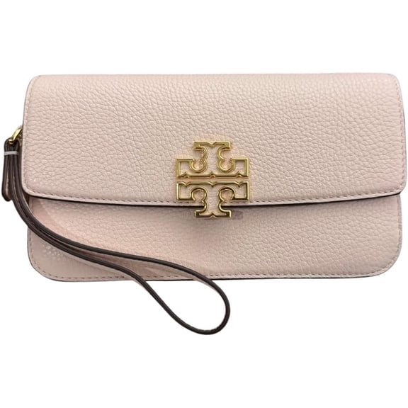 Tory Burch Women's Britten Pebble Chain Wallet Wristlet Crossbody Bag In Delicate PINK