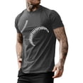 thumbnail image 2 of GLVSZ Mens Big and Tall T-Shirt Short Sleeve Gym Workout Sports Baseball Game Tee Loose Fit Crewneck Fashion Hipster Shirt, 2 of 4