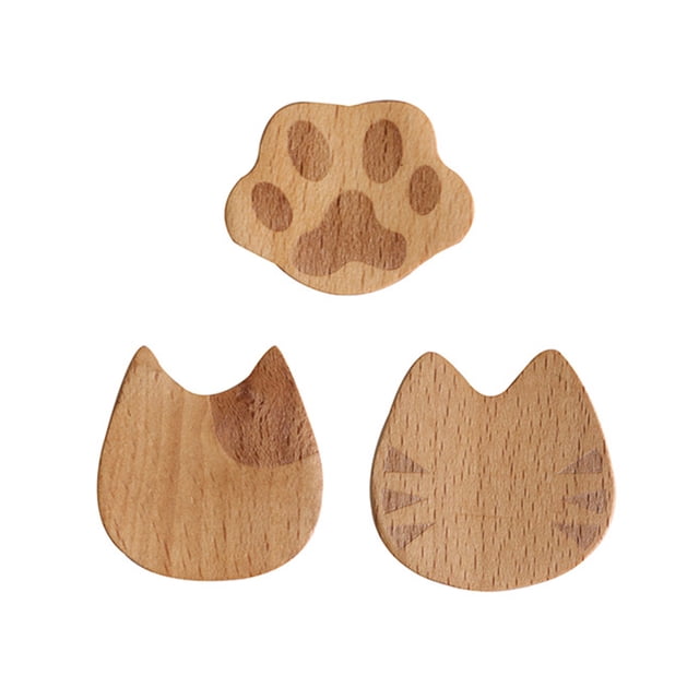 De Madera Con Forma De Gato, Palillo, Soporte Para Cuchara, Tenedor, Servidor De Cena Para Decoración De Mesa De Comedor 3 Uds. Kearding HA037122-00