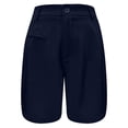 thumbnail image 6 of JIAYUE Women's Bermuda Shorts Buttons Solid Color Summer Elastic High Waisted Wide Leg Business Casual Dressy With Pockets Breathable Female Bottoms, 6 of 6