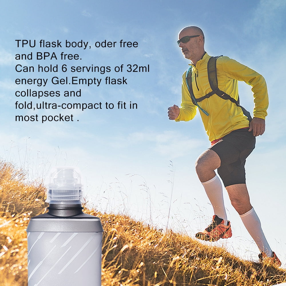 Details about   Soft Flask Collapsible Water Bottle Hydration Bladder Running Marathon Trail