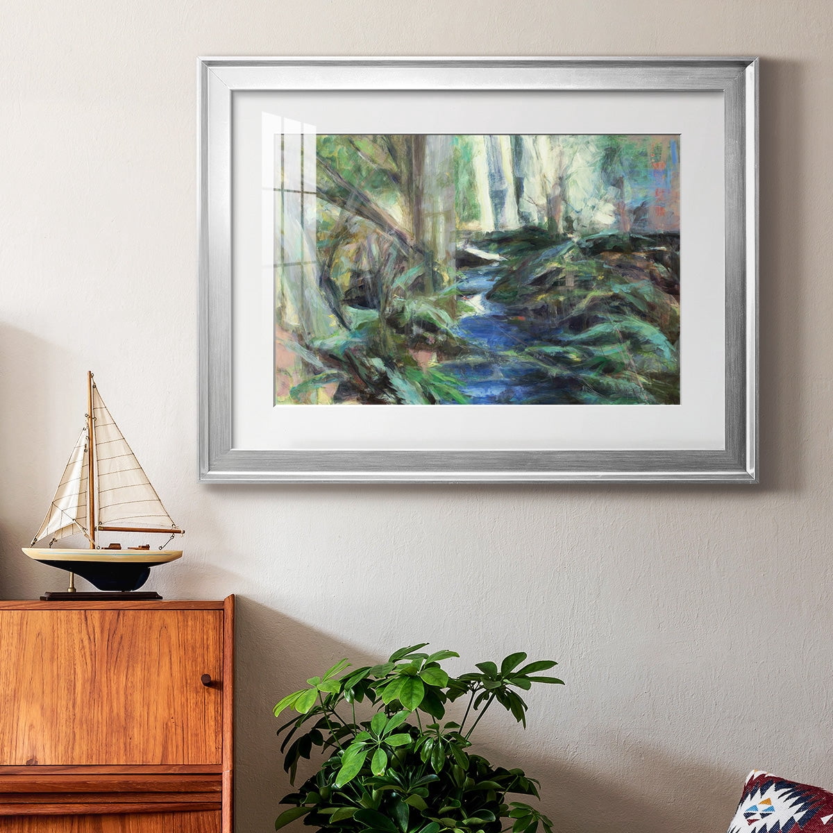 Rambling Blues Premium Framed Print - Ready to Hang