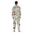 thumbnail image 4 of FORMRS Onesies Pajama for Adults Unisex Hoodie Winter Jumpsuit One Piece Sleepwear, Sizes S-2XL, Green Floral Pattern, 4 of 7