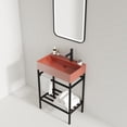 thumbnail image 5 of LOFI 24" Freestanding Bathroom Vanity with Red Basin and Black Open Metal Leg, 5 of 6