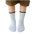 thumbnail image 4 of zbxnLI 5 Pairs Girls Boys Crew Cotton Socks for Kids Toddler Athletic Socks Soft Casual Socks 1-8 Years, 4 of 6