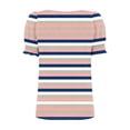 thumbnail image 7 of Levmjia Women's Striped Short Sleeve T Shirt Square Neck Casual Summer Top with Flounce Sleeves Vintage Aesthetic Basic Tee for Ladies, 7 of 7