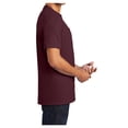 thumbnail image 5 of Mens Essential Cotton T Shirt with Pocket Athletic Maroon S, 5 of 6