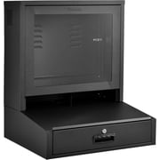 Global Industrial Countertop LCD Computer Cabinet Black