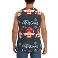 thumbnail image 4 of JUNZAN Three Cute Christmas Gnomes Men's Sleeveless T Shirts,Sleeveless Muscle Shirts,Sizes S-3XL, 4 of 8
