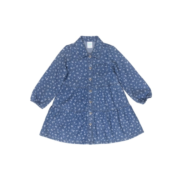 Wonder Nation Toddler Girl Denim Dress, Sizes 12M-5T