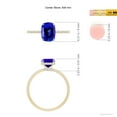 thumbnail image 4 of ANGARA Natural Thin Shank Cushion Cut 1.6 ct Tanzanite Ring with Diamonds in 14K Yellow Gold for Women (Size-8x6mm) | December Birthstone, Anniversary, Jewelry Gift for Women | Natural Tanzanite Ring, 4 of 9