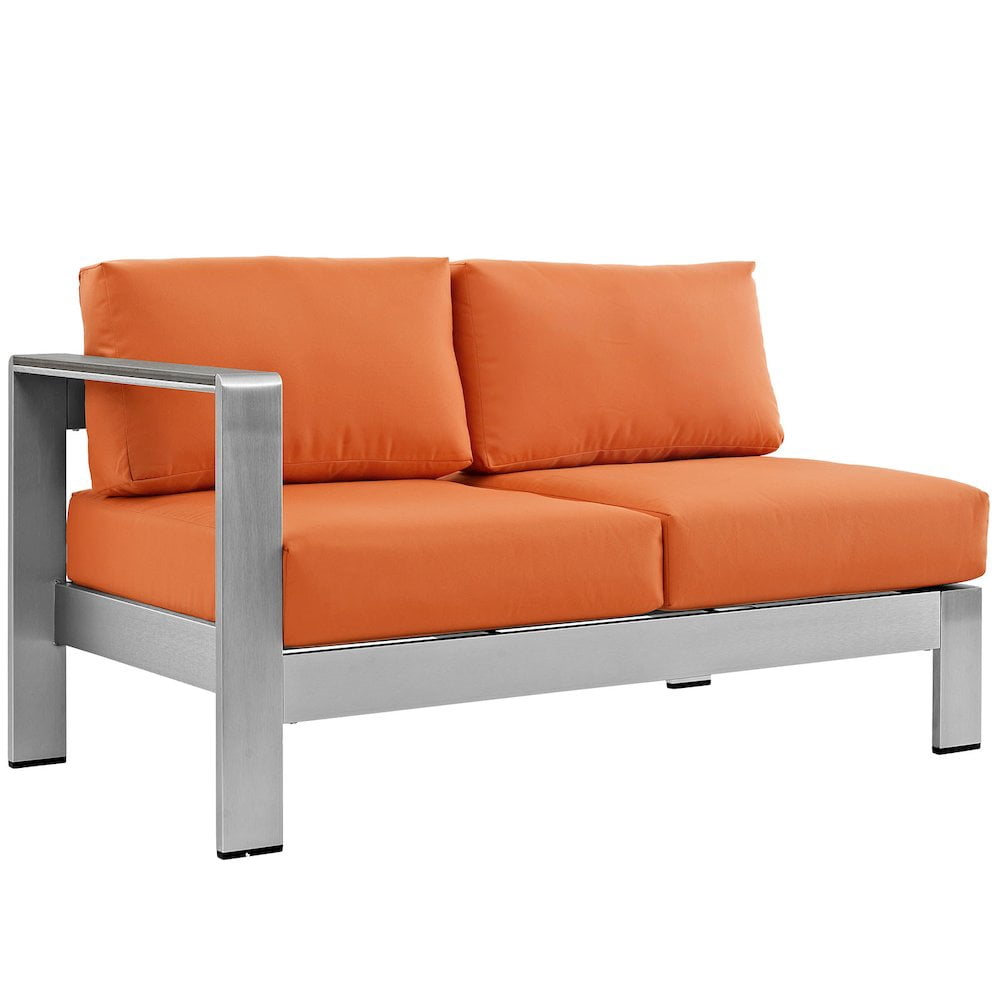 Shore 4 Piece Outdoor Patio Aluminum Sectional Sofa Set-EEI-2559