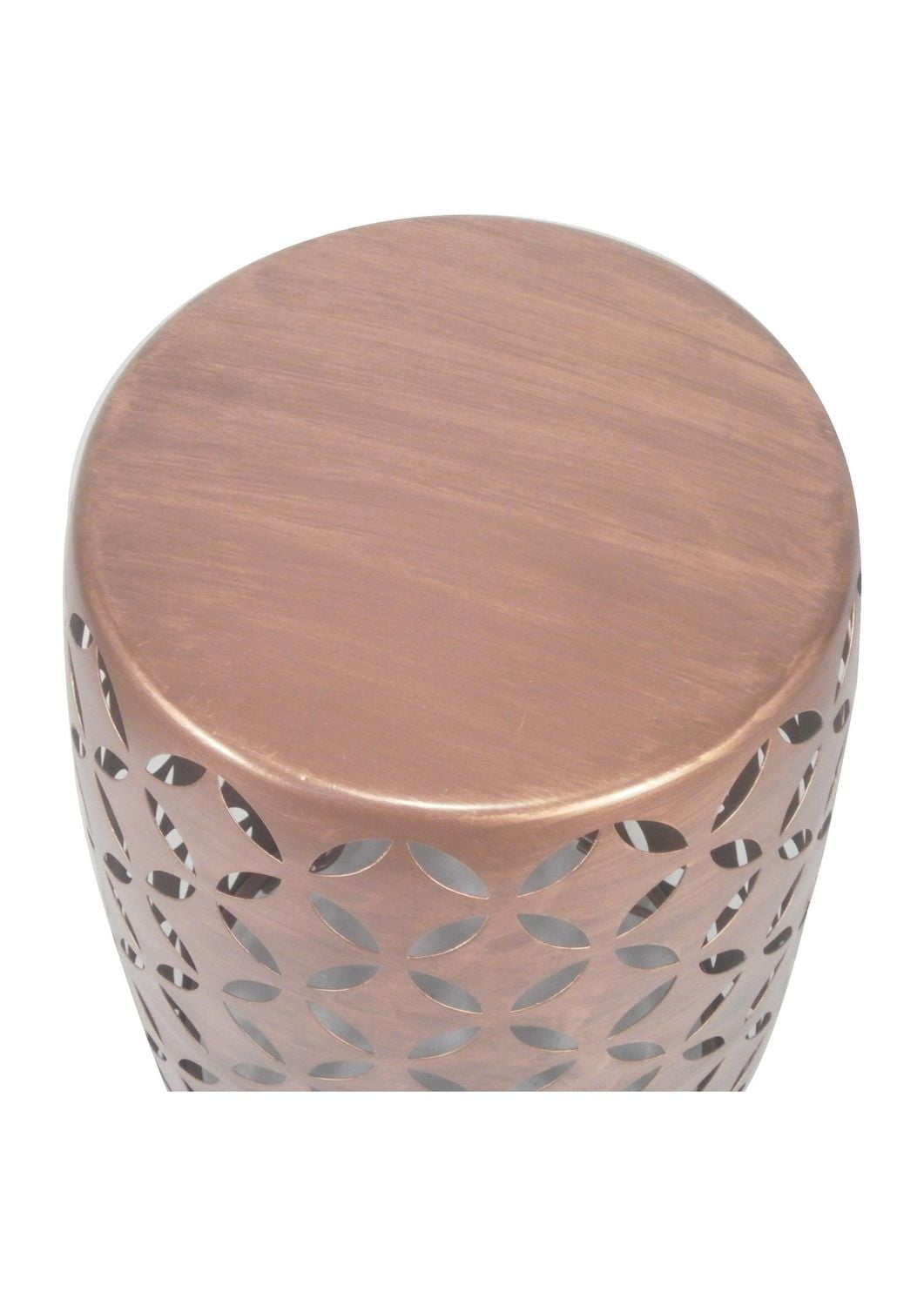 Table tambour selles en fer cuivre de hometrends