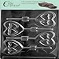 thumbnail image 3 of Cybrtrayd Double Heart Lolly Valentine Chocolate Candy Mold, 3 of 3