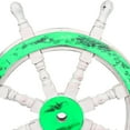 thumbnail image 5 of Nagina International Premium Handcrafted Wall Sculpture & Decor Accent Nautical Antique Ocean Beach Decorative Ship Wheels | Maritime Wall Decor & Gifts (18 Inches, Cane Green), 5 of 6