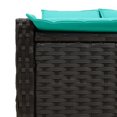 thumbnail image 5 of vidaXL Chaise Longue Double avec Coussins en Rotin Poly Noir, 5 of 5