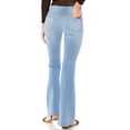 thumbnail image 3 of Insane Gene Womens Juniors Stretchy Bell Bottom Denim Jegging Pants (Light Denim, M), 3 of 4